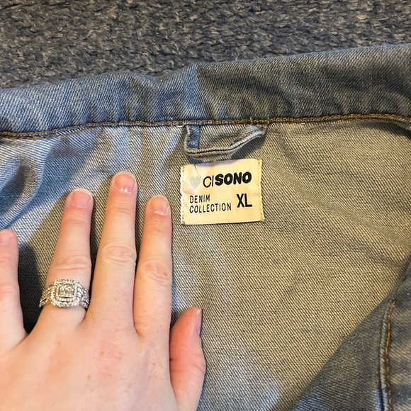 Ci Sono denim collection size XL women’s button up blue jean jacket - Picture 4 of 6